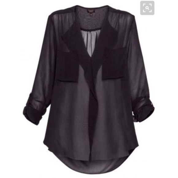 Babaton Finley Black Silk Blouse Shirt Small - Picture 4 of 9